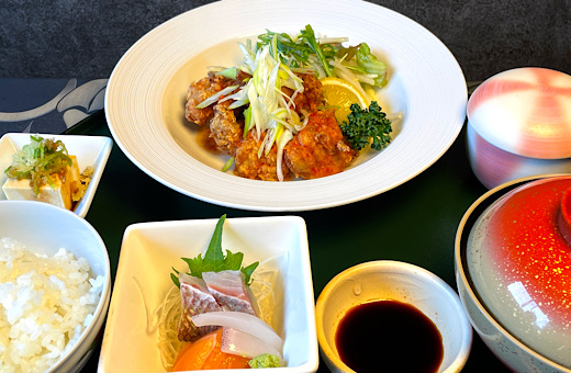 宮崎鶏の香味唐揚げ&お造りセット